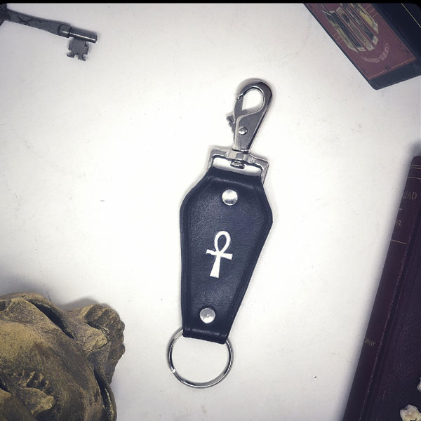 Coffin Key Chains with Ankh Symbol